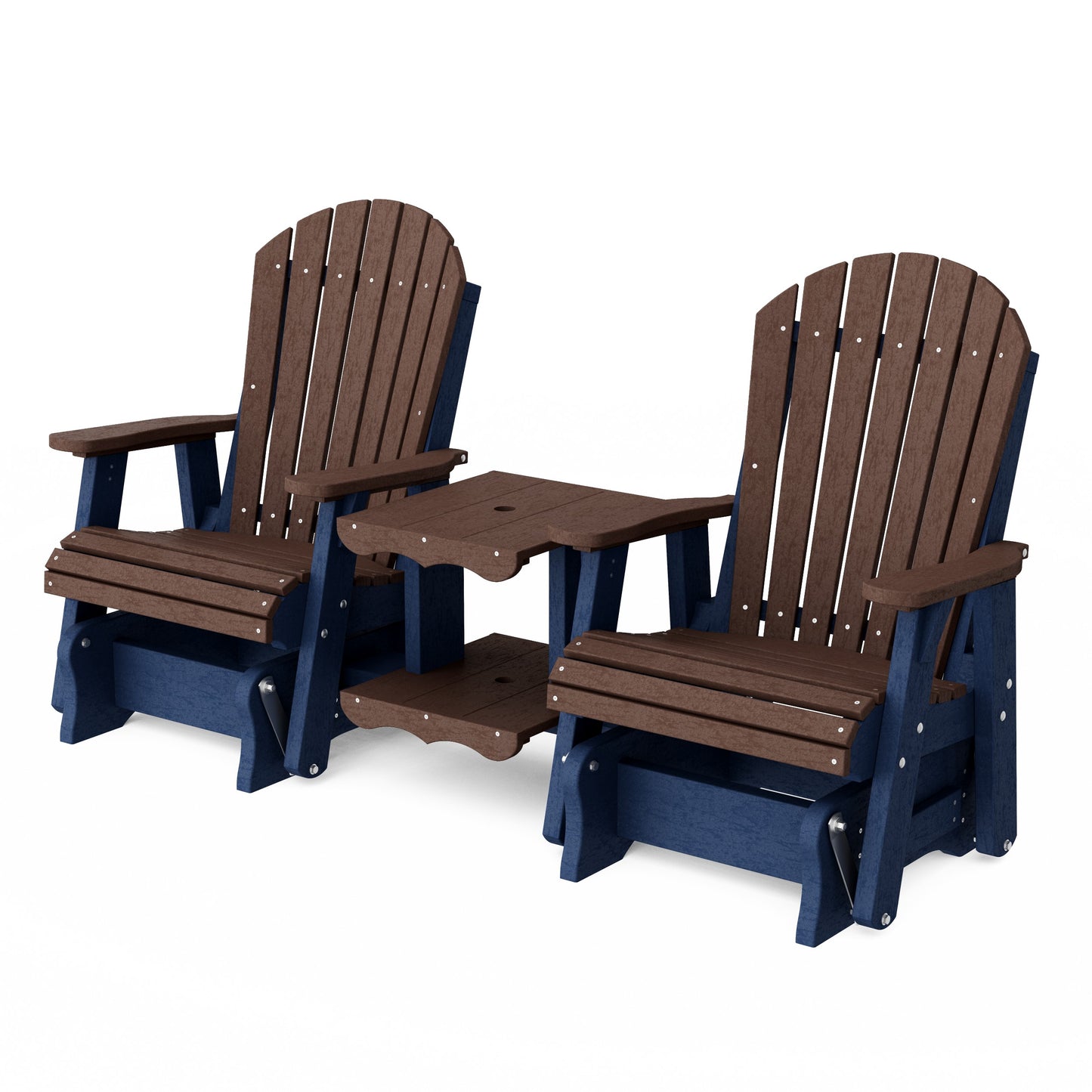 Heritage Adirondack Glider Chair Set with Center Table