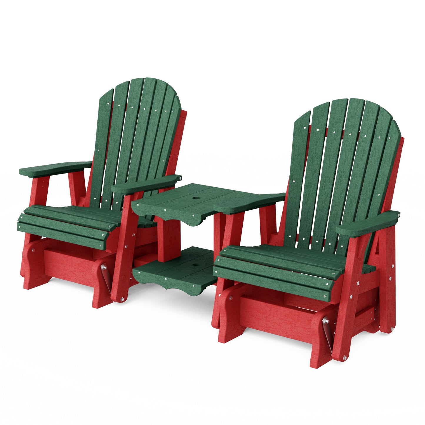 Heritage Adirondack Glider Chair Set with Center Table