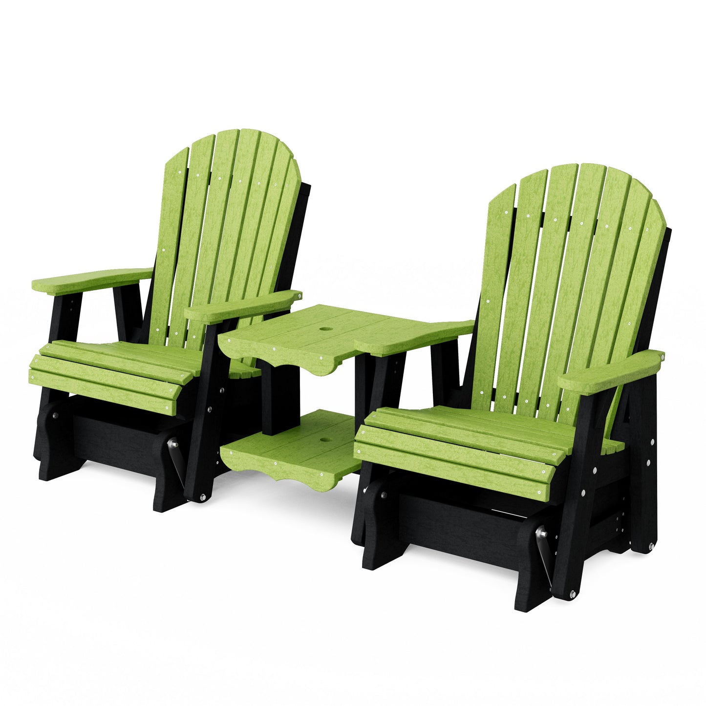 Heritage Adirondack Glider Chair Set with Center Table