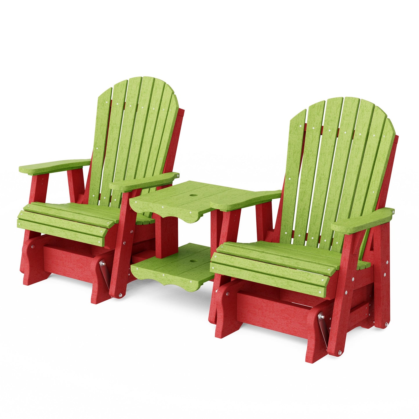 Heritage Adirondack Glider Chair Set with Center Table