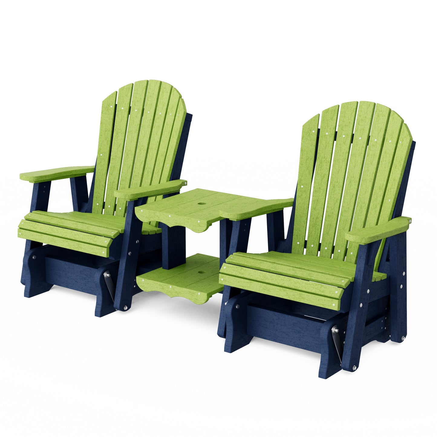 Heritage Adirondack Glider Chair Set with Center Table