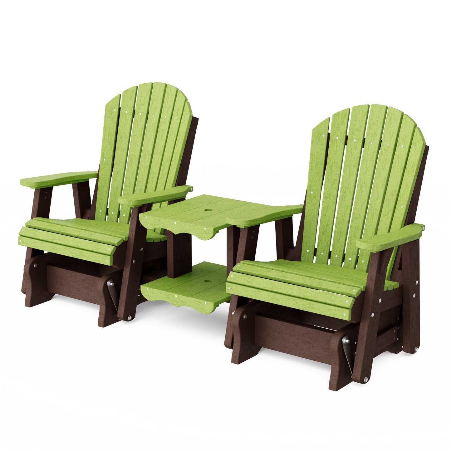 Heritage Adirondack Glider Chair Set with Center Table