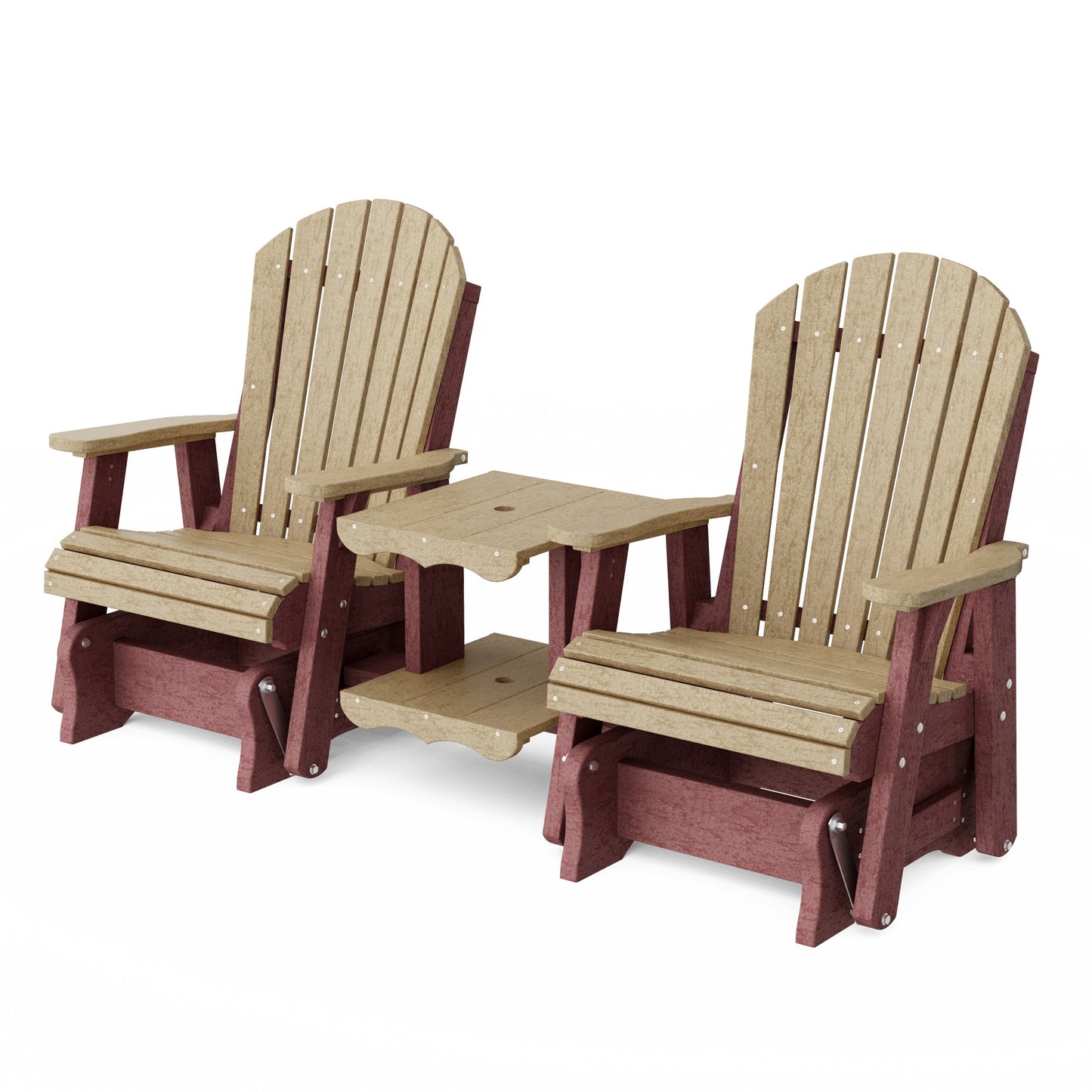 Heritage Adirondack Glider Chair Set with Center Table