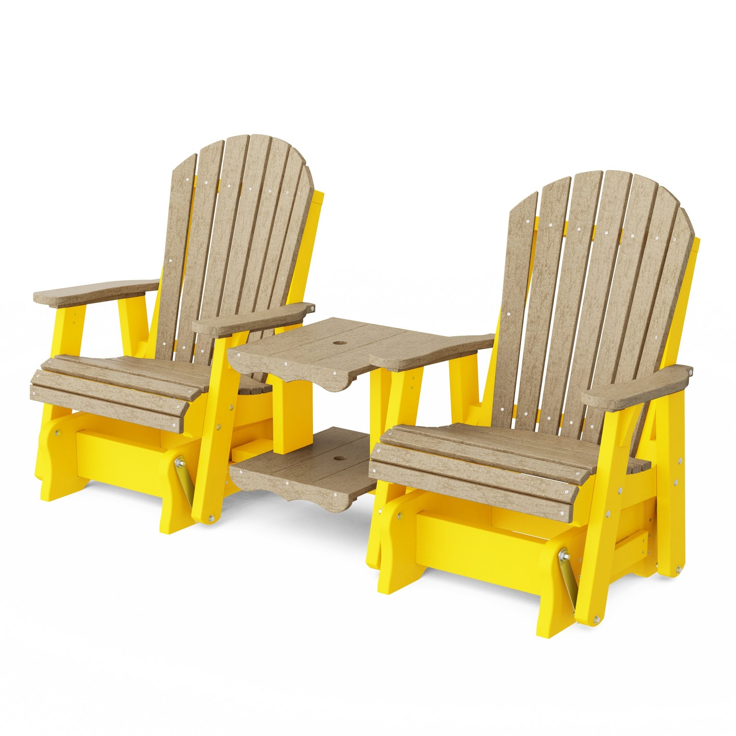Heritage Adirondack Glider Chair Set with Center Table