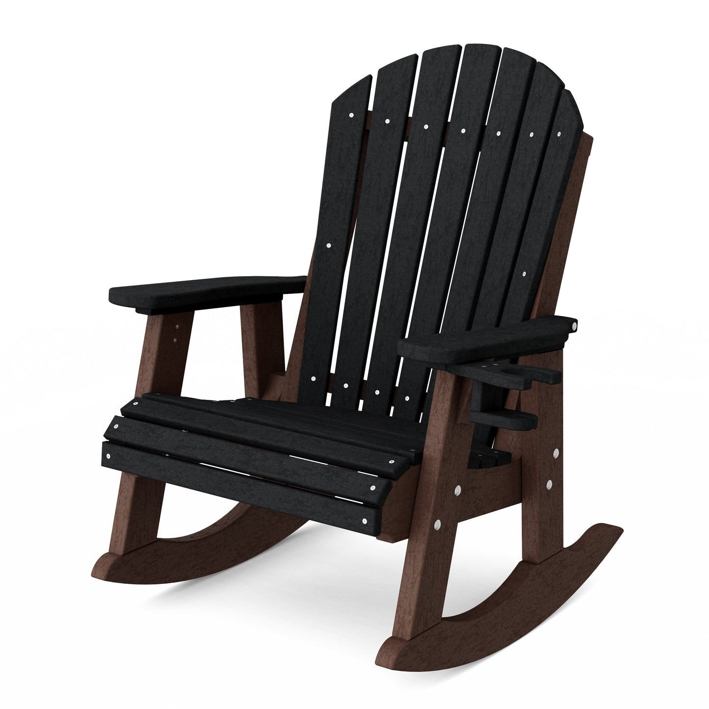 Heritage Adirondack Rocking Chair with Cup Holder