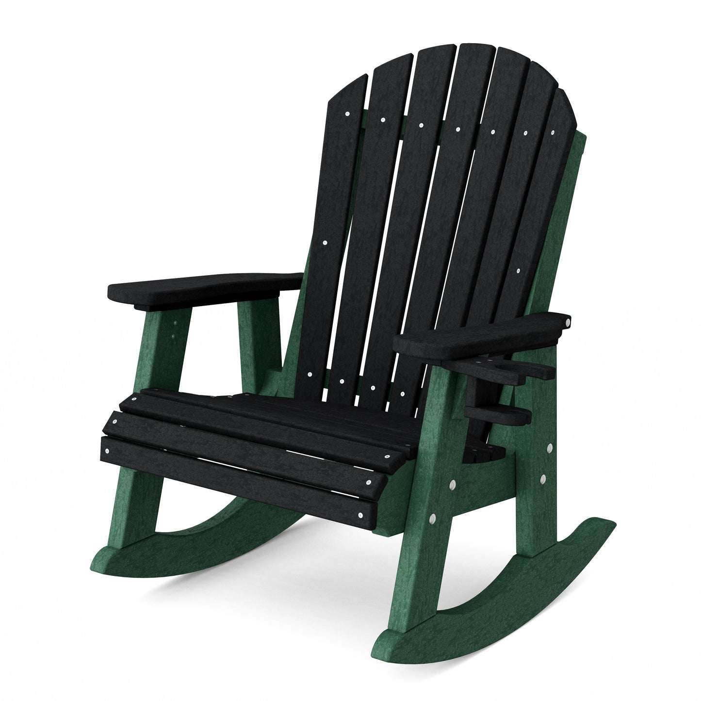 Heritage Adirondack Rocking Chair with Cup Holder