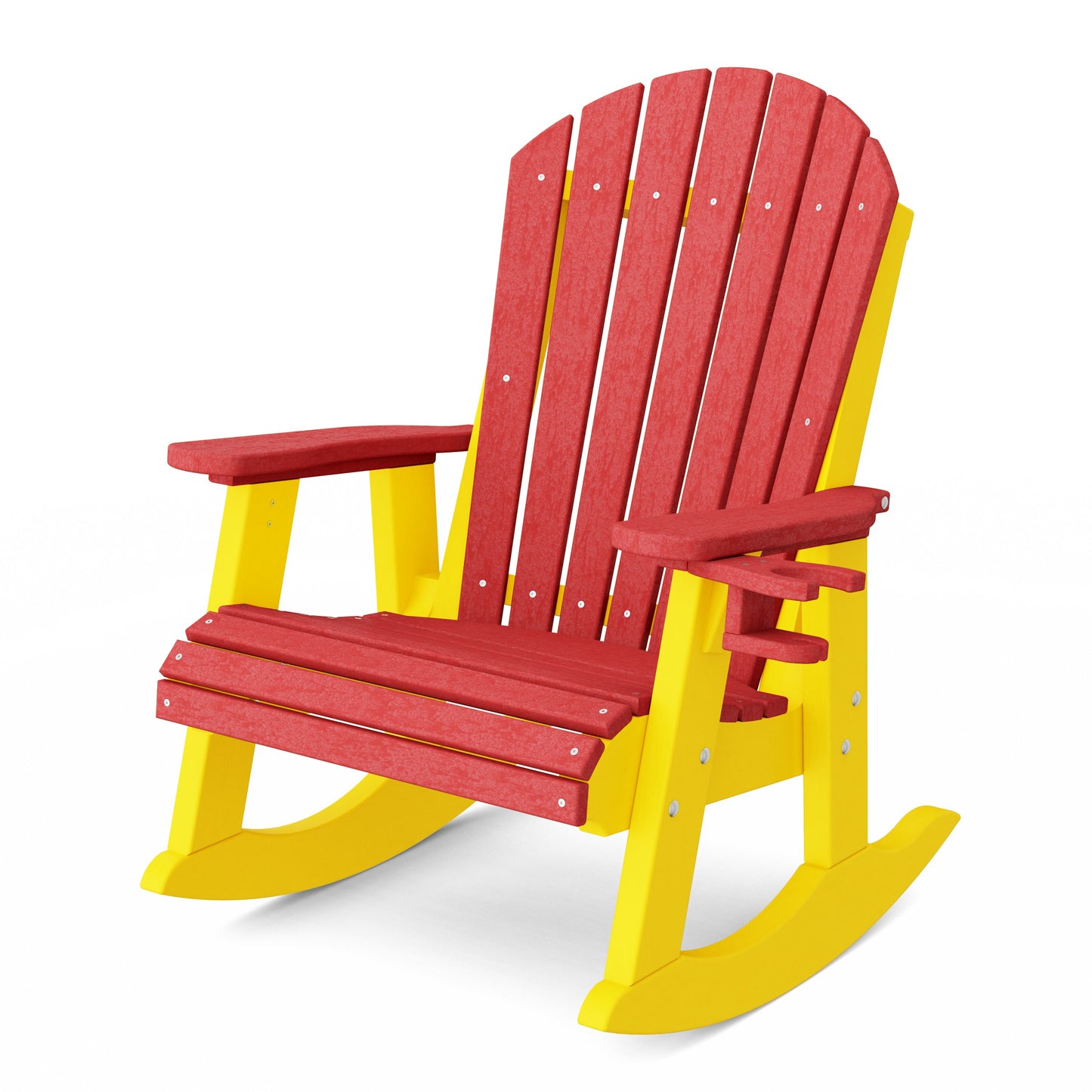 Heritage Adirondack Rocking Chair with Cup Holder