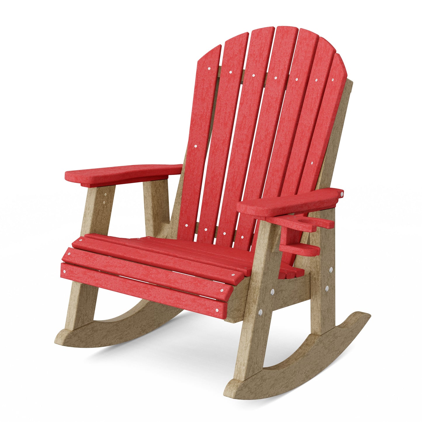 Heritage Adirondack Rocking Chair with Cup Holder