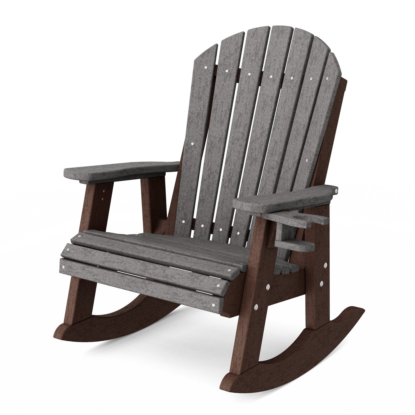 Heritage Adirondack Rocking Chair with Cup Holder