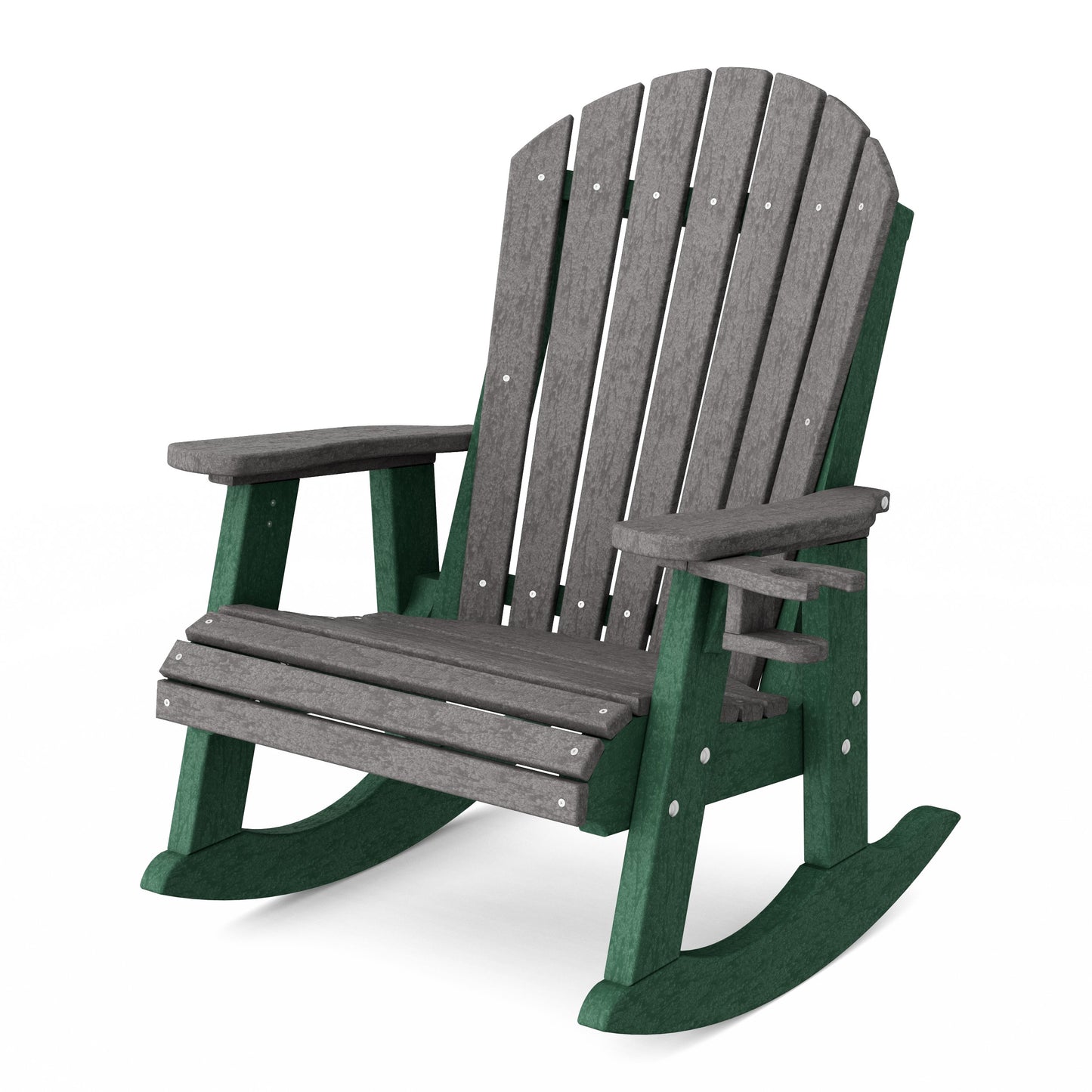 Heritage Adirondack Rocking Chair with Cup Holder