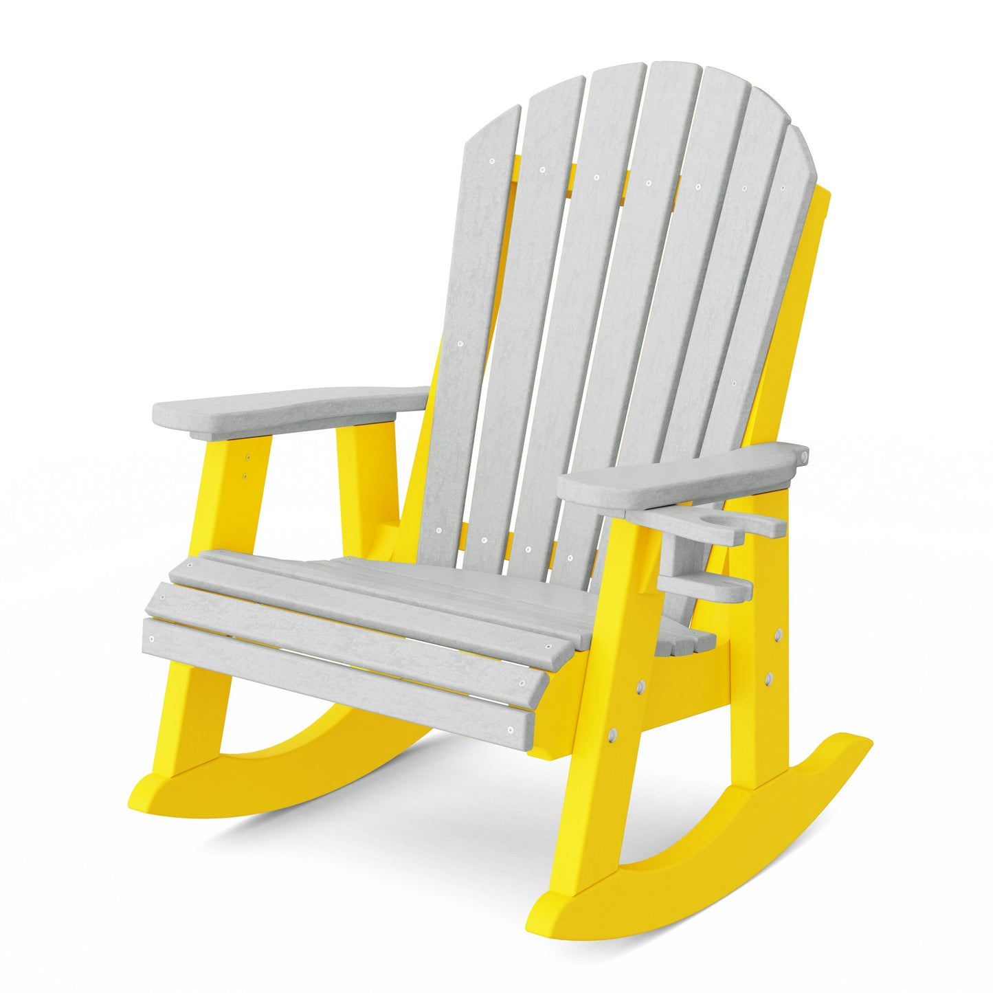 Heritage Adirondack Rocking Chair with Cup Holder