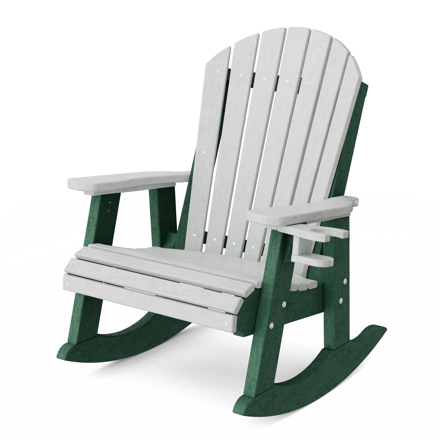 Heritage Adirondack Rocking Chair with Cup Holder