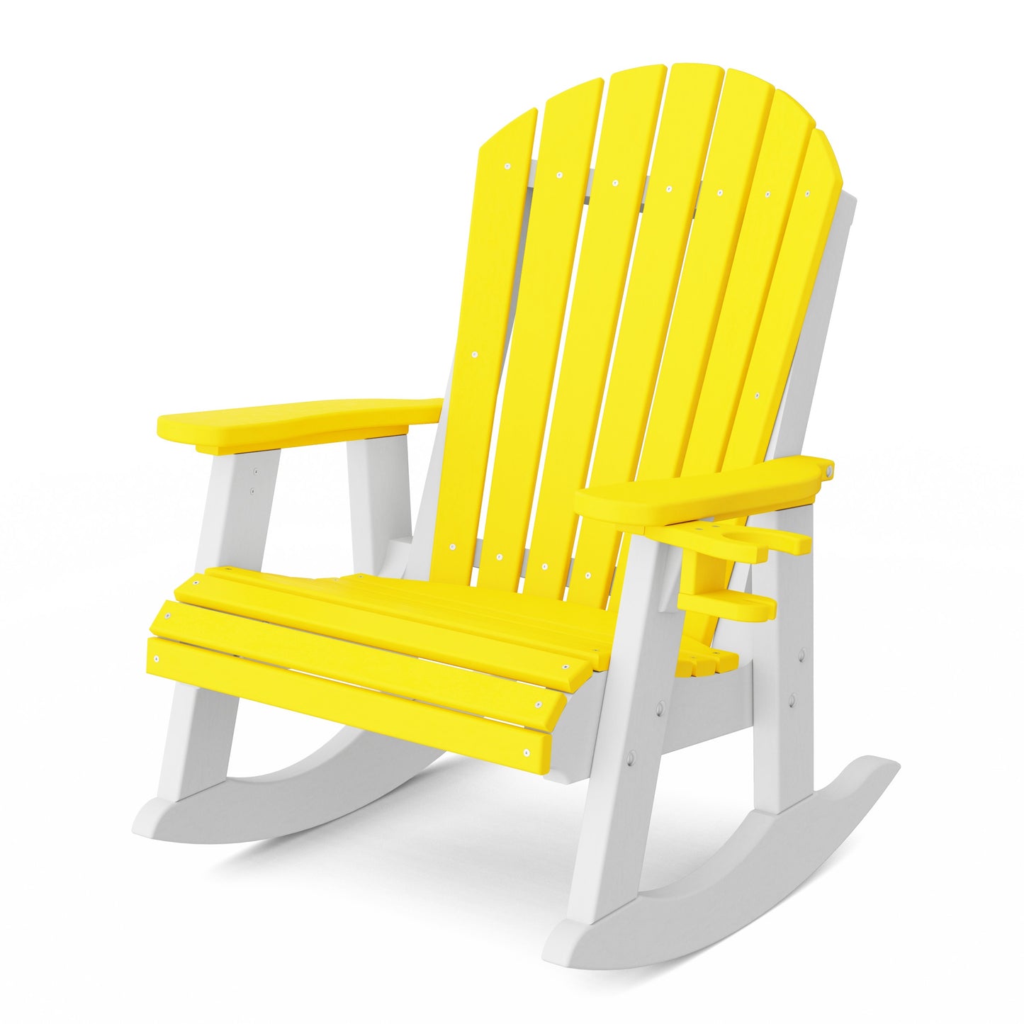 Heritage Adirondack Rocking Chair with Cup Holder