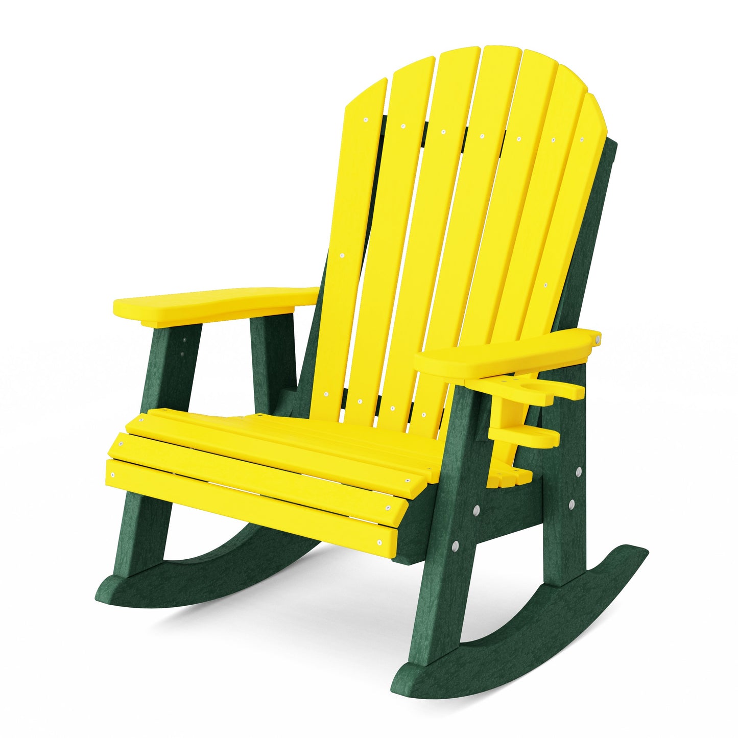 Heritage Adirondack Rocking Chair with Cup Holder