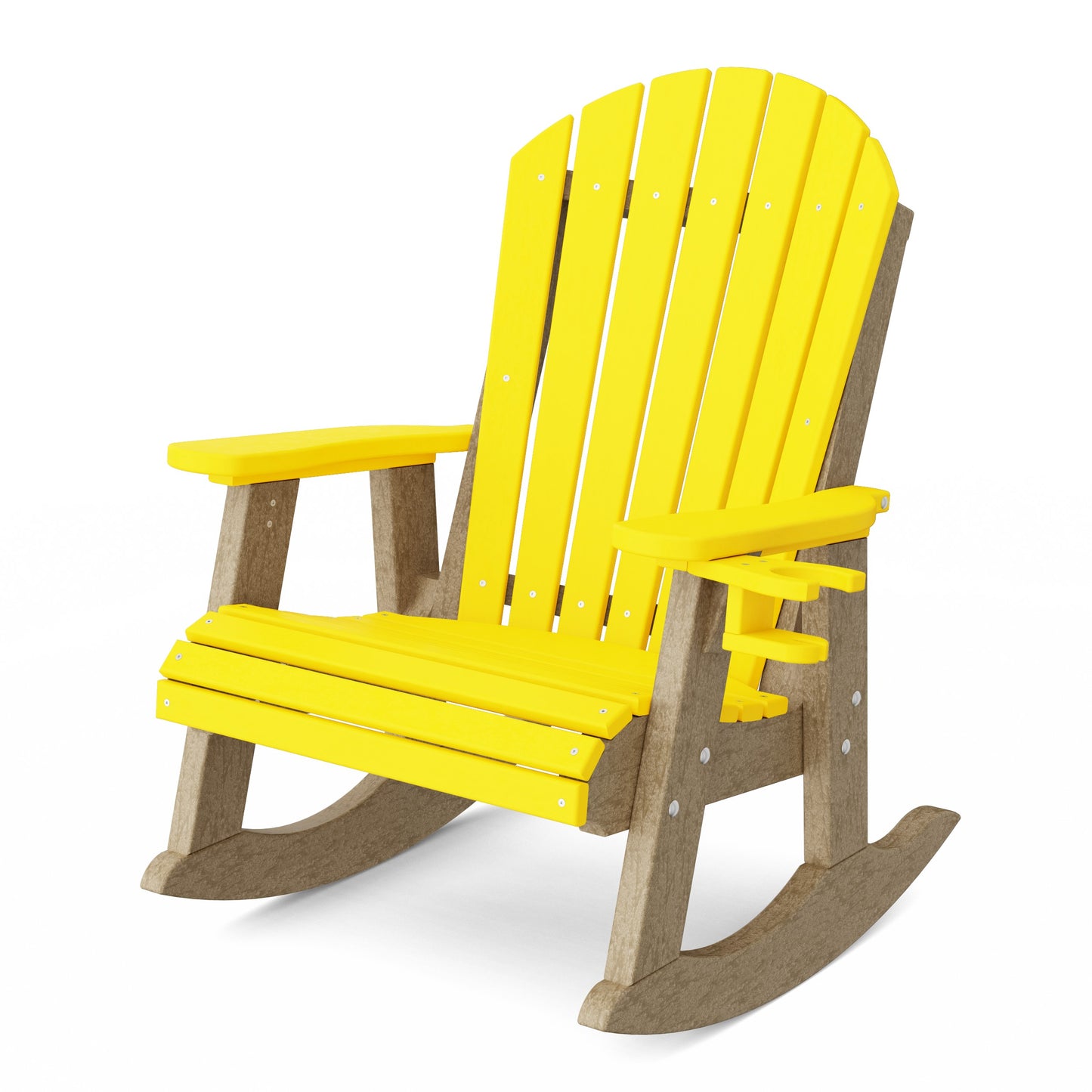 Heritage Adirondack Rocking Chair with Cup Holder