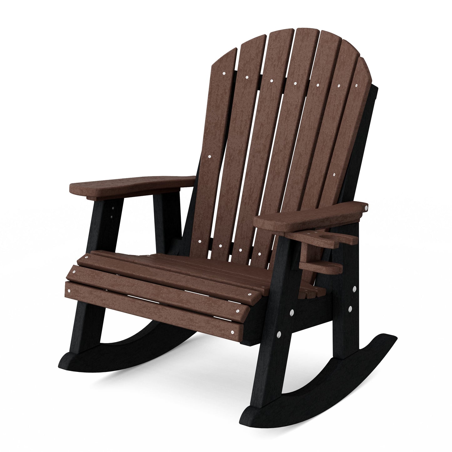 Heritage Adirondack Rocking Chair with Cup Holder