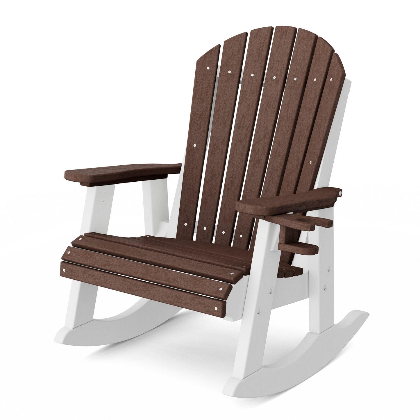 Heritage Adirondack Rocking Chair with Cup Holder