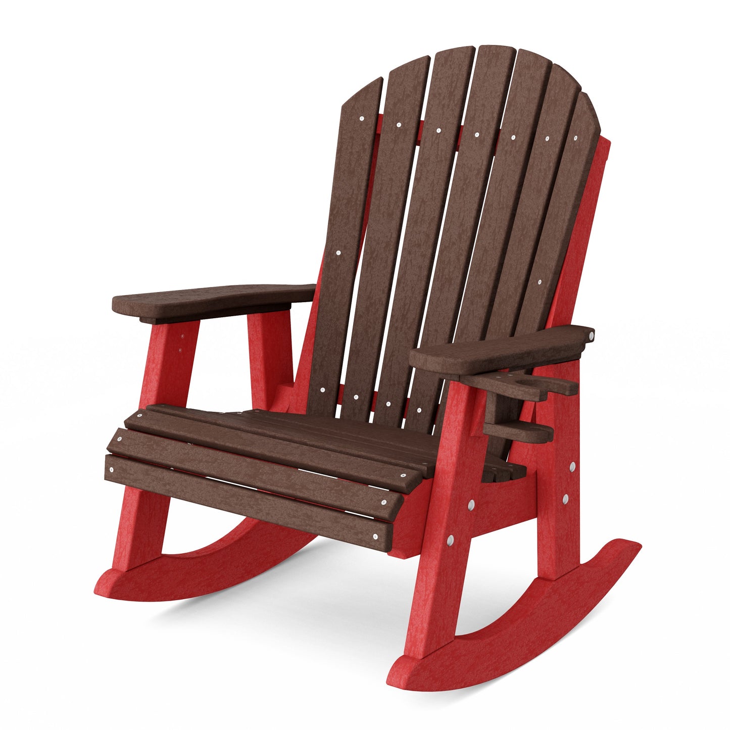 Heritage Adirondack Rocking Chair with Cup Holder