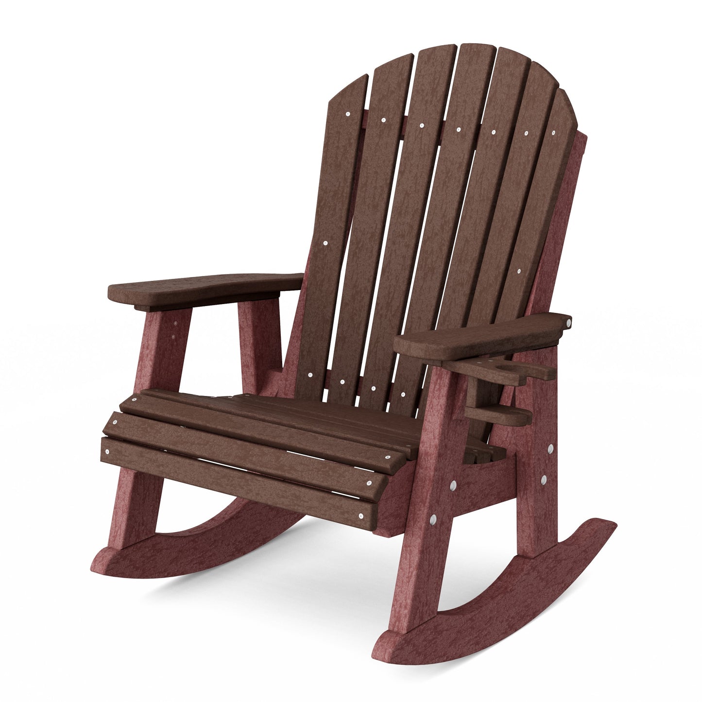 Heritage Adirondack Rocking Chair with Cup Holder