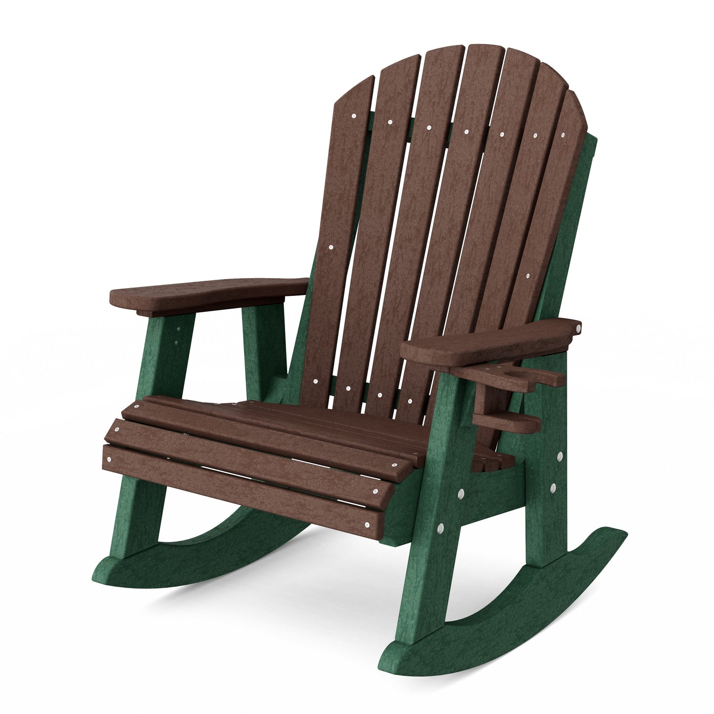 Heritage Adirondack Rocking Chair with Cup Holder