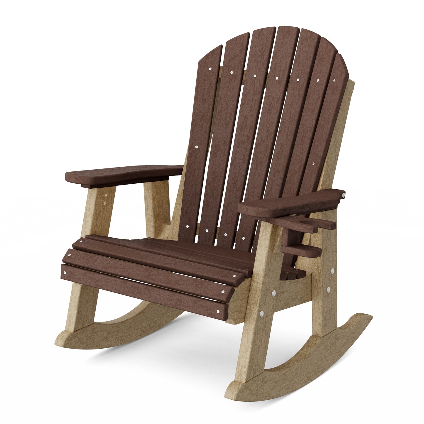 Heritage Adirondack Rocking Chair with Cup Holder