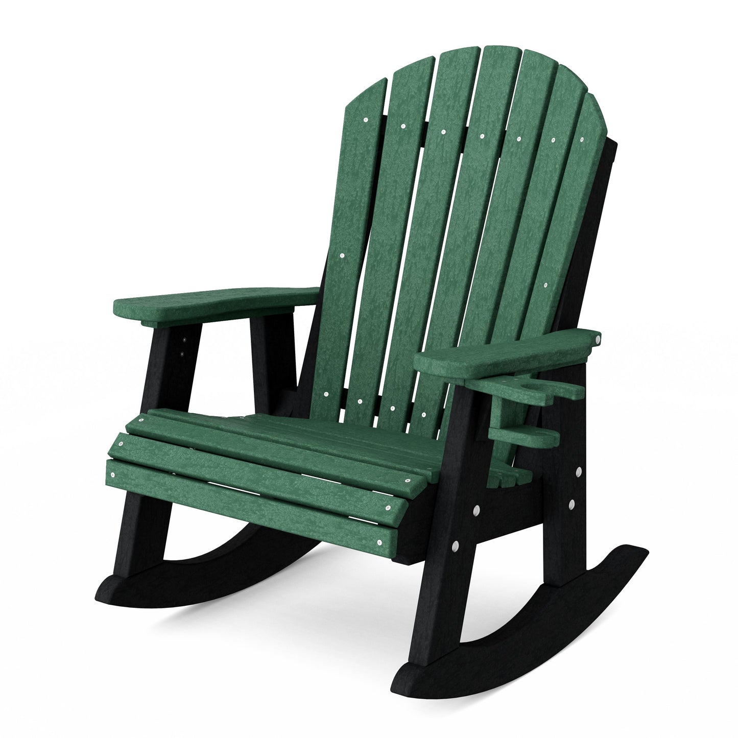 Heritage Adirondack Rocking Chair with Cup Holder