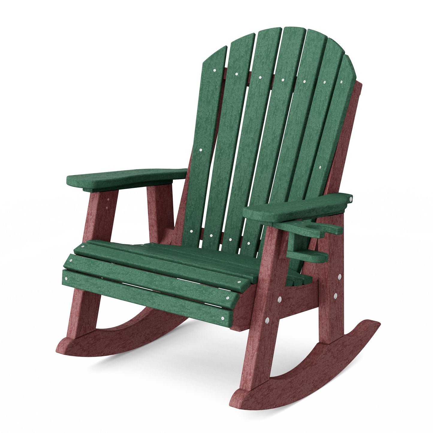 Heritage Adirondack Rocking Chair with Cup Holder