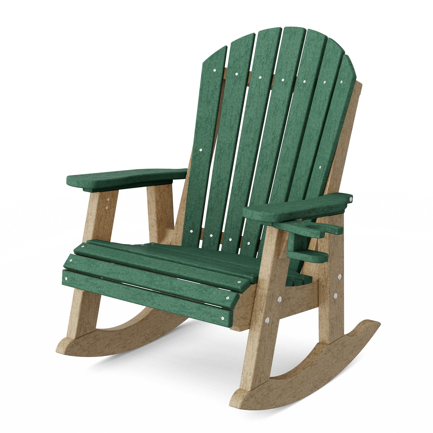 Heritage Adirondack Rocking Chair with Cup Holder