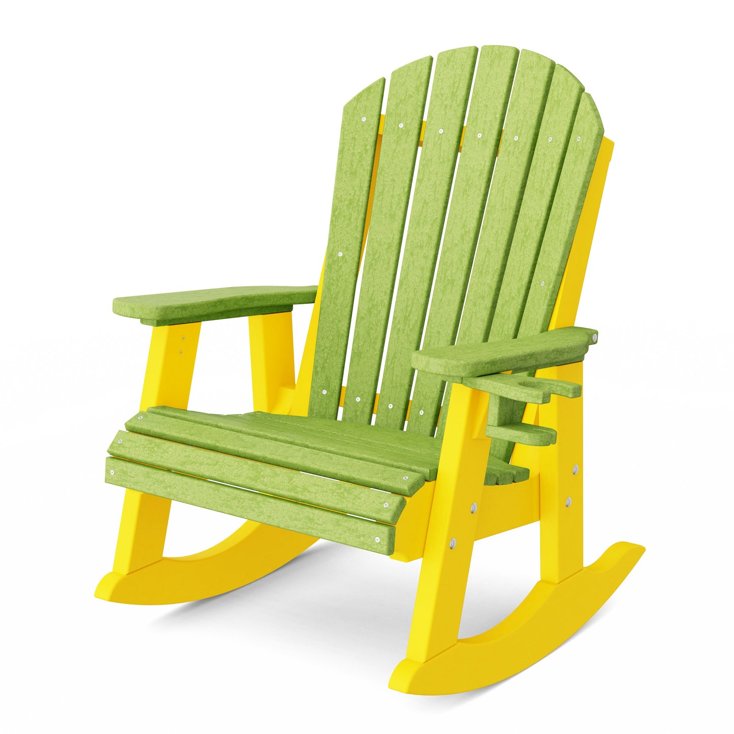 Heritage Adirondack Rocking Chair with Cup Holder