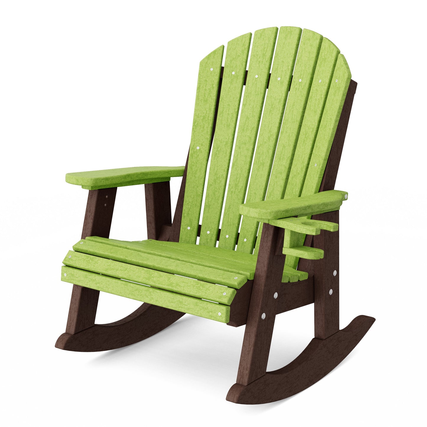 Heritage Adirondack Rocking Chair with Cup Holder