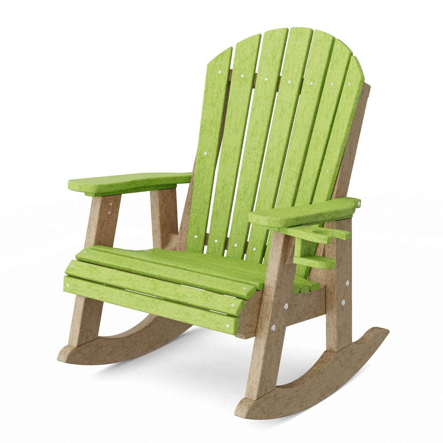 Heritage Adirondack Rocking Chair with Cup Holder
