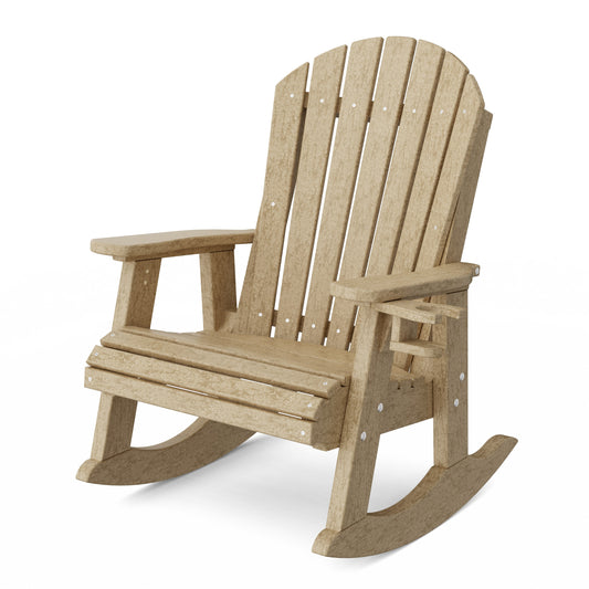 Heritage Adirondack Rocking Chair with Cup Holder