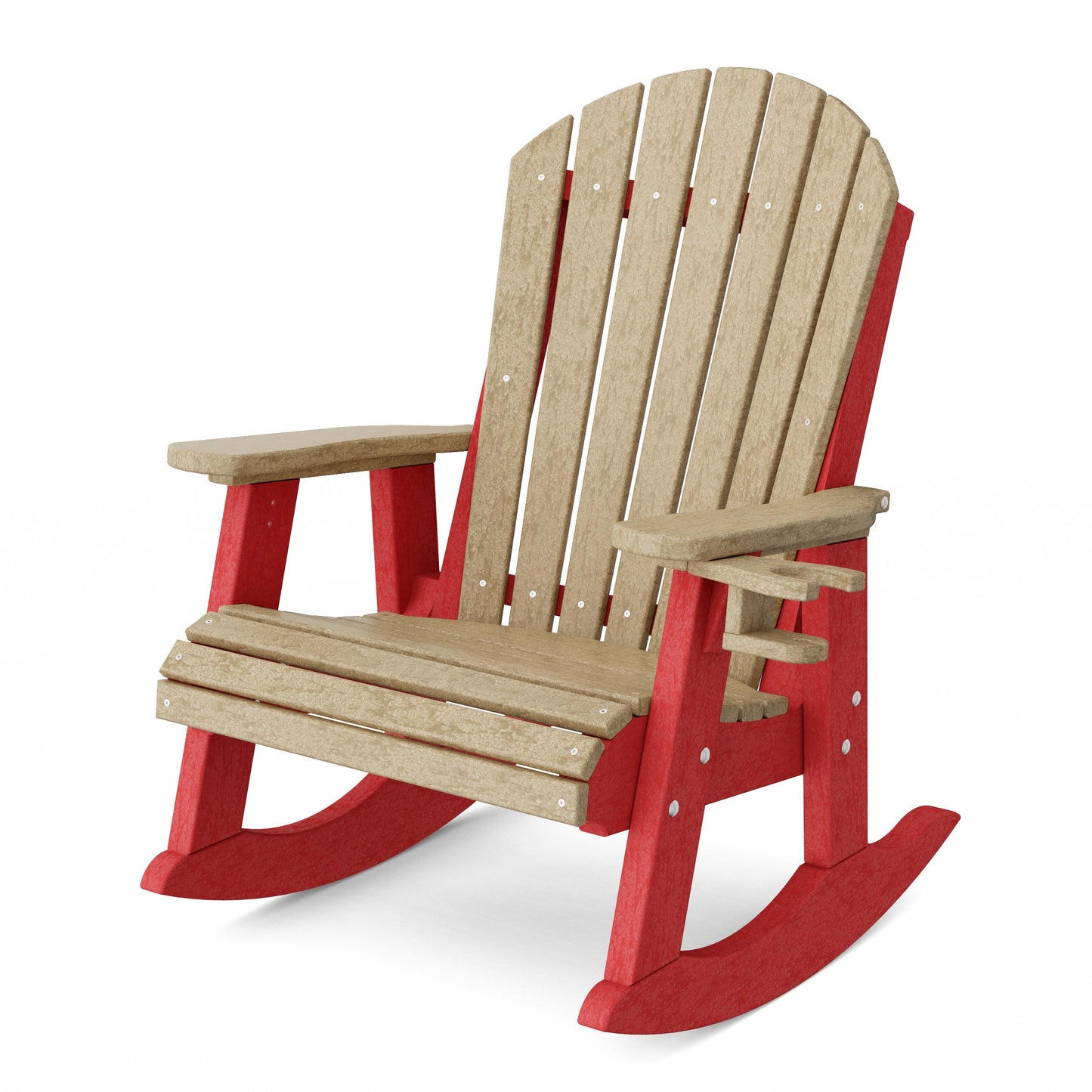 Heritage Adirondack Rocking Chair with Cup Holder