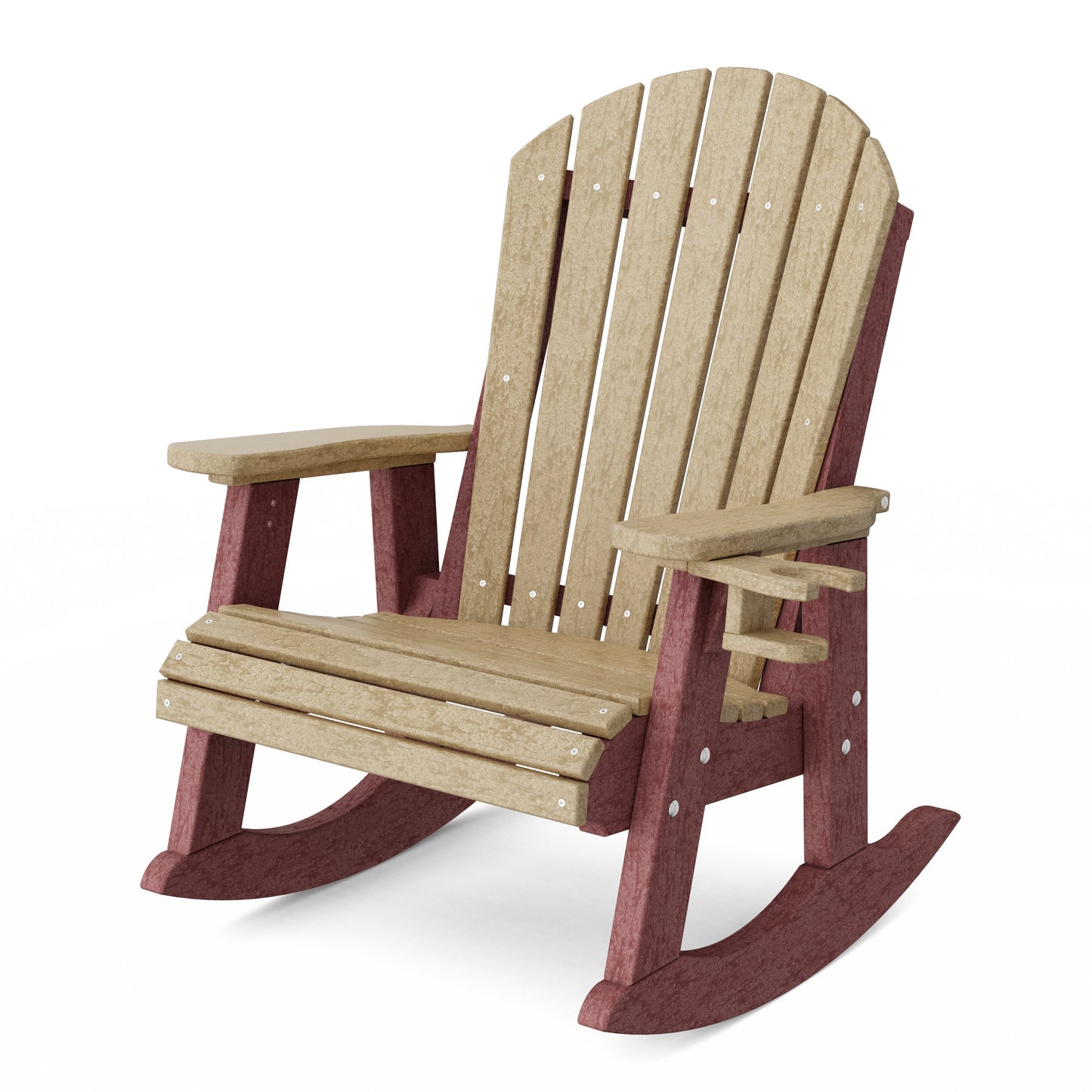 Heritage Adirondack Rocking Chair with Cup Holder