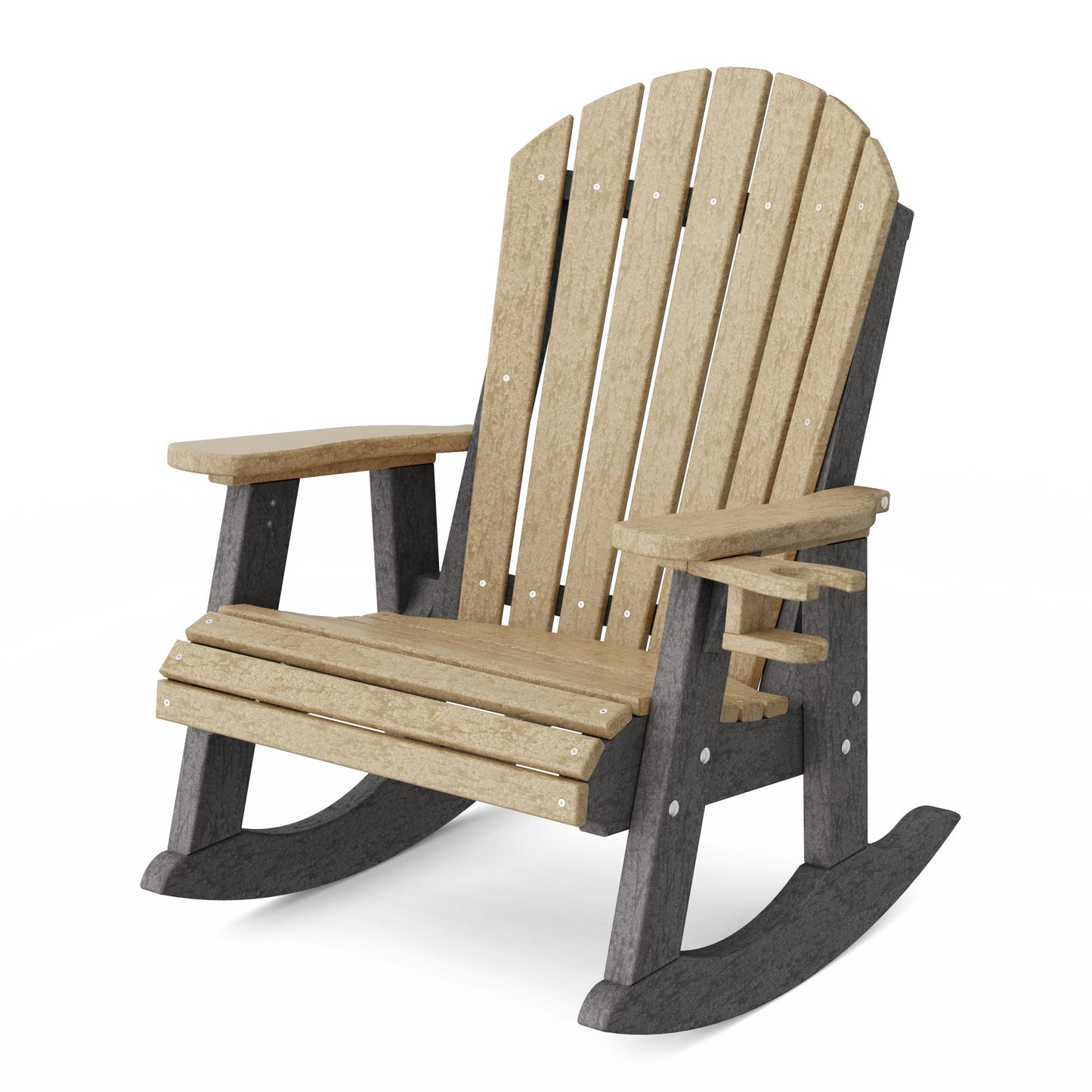 Heritage Adirondack Rocking Chair with Cup Holder