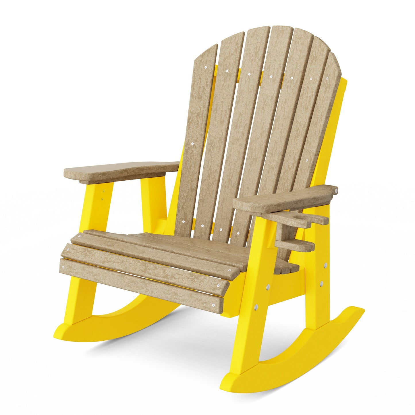 Heritage Adirondack Rocking Chair with Cup Holder