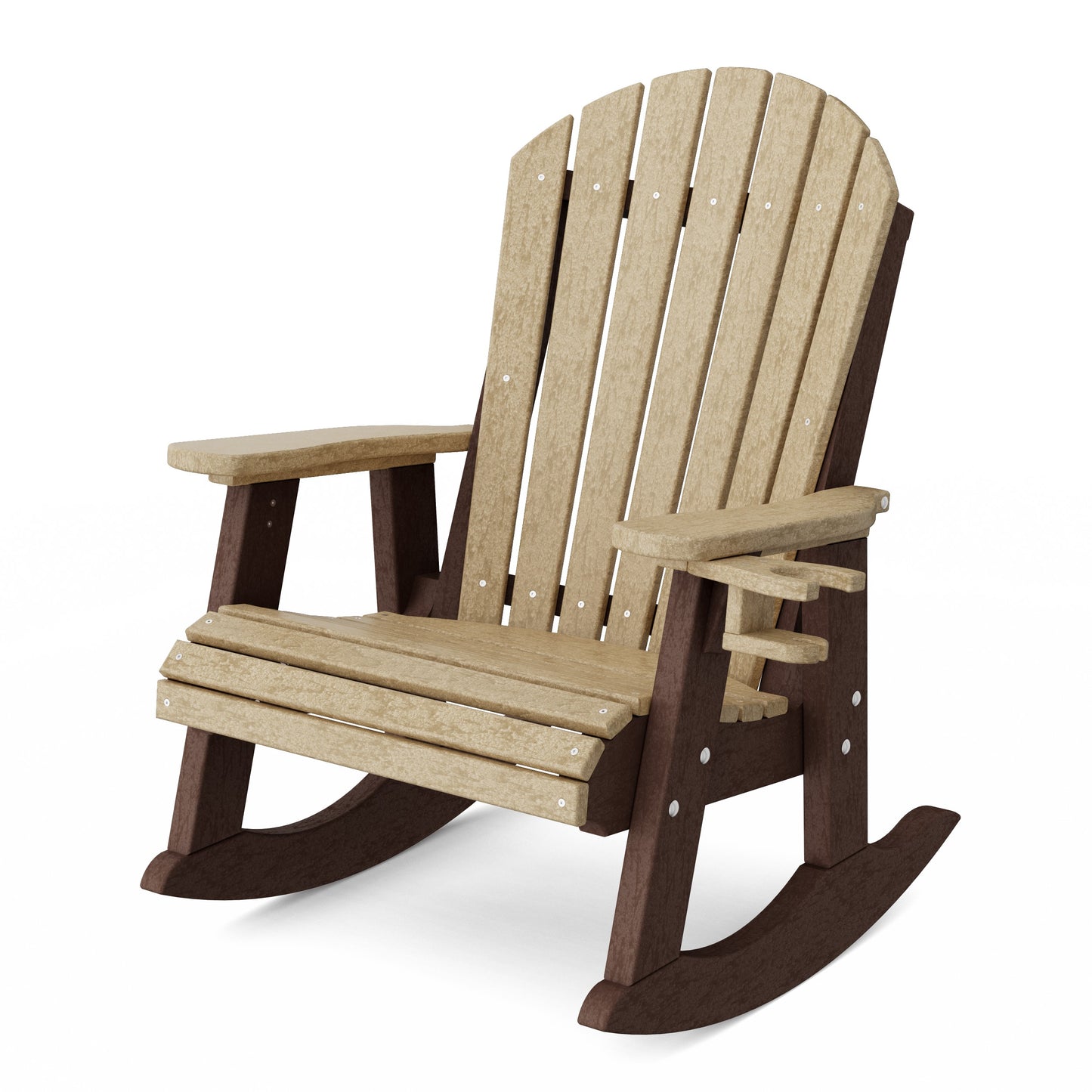 Heritage Adirondack Rocking Chair with Cup Holder