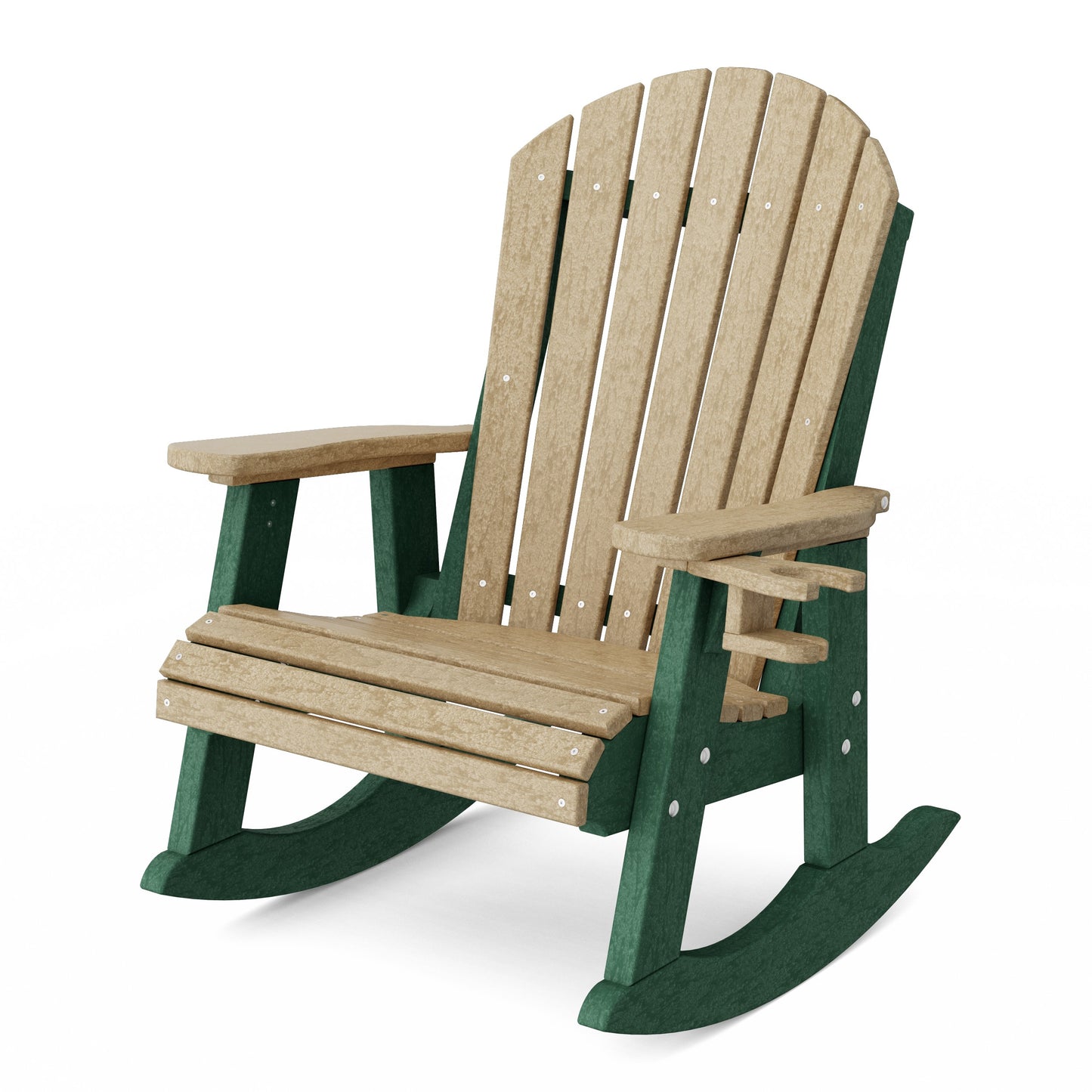 Heritage Adirondack Rocking Chair with Cup Holder