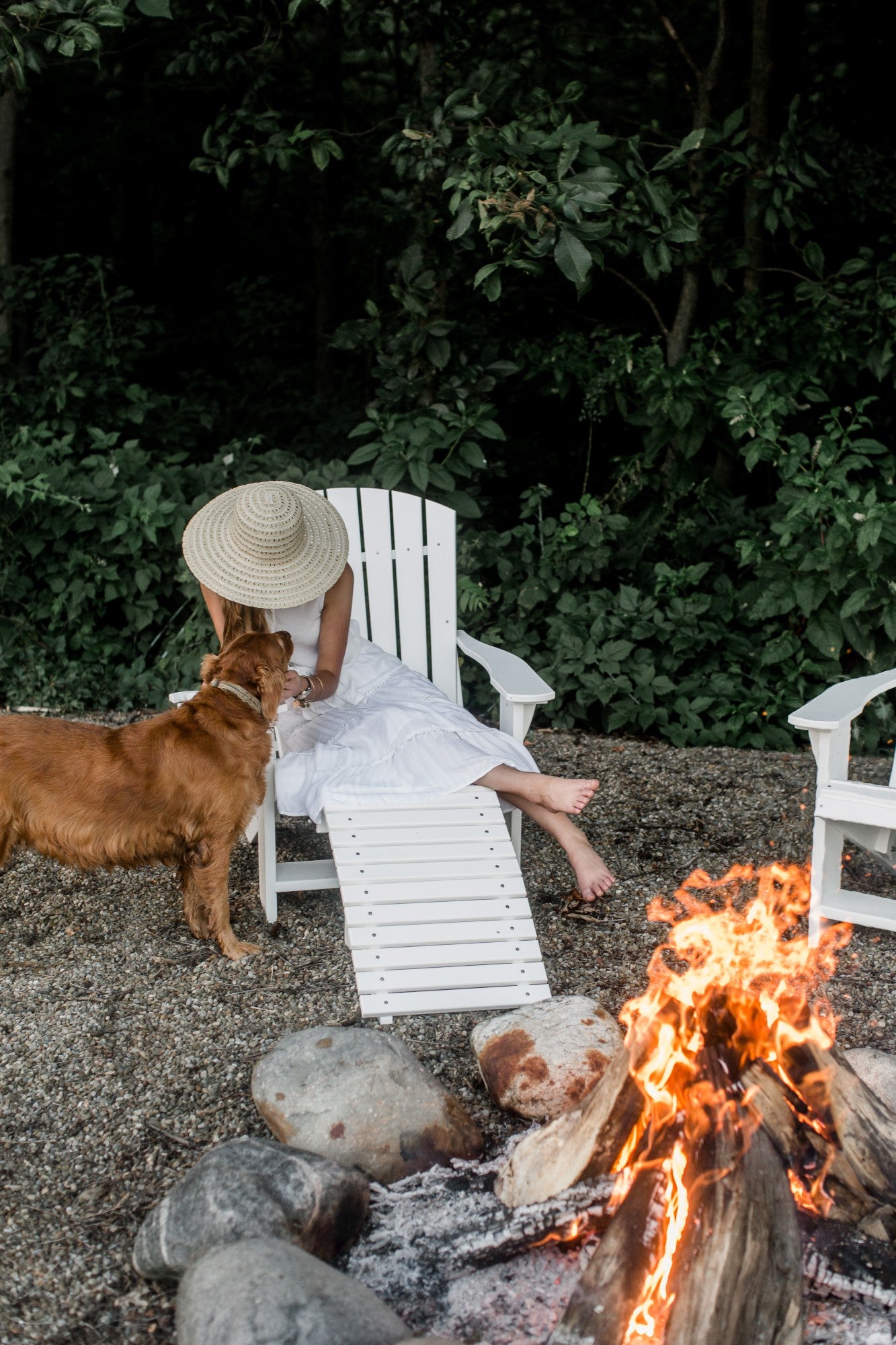 adirondack chair with ottoman