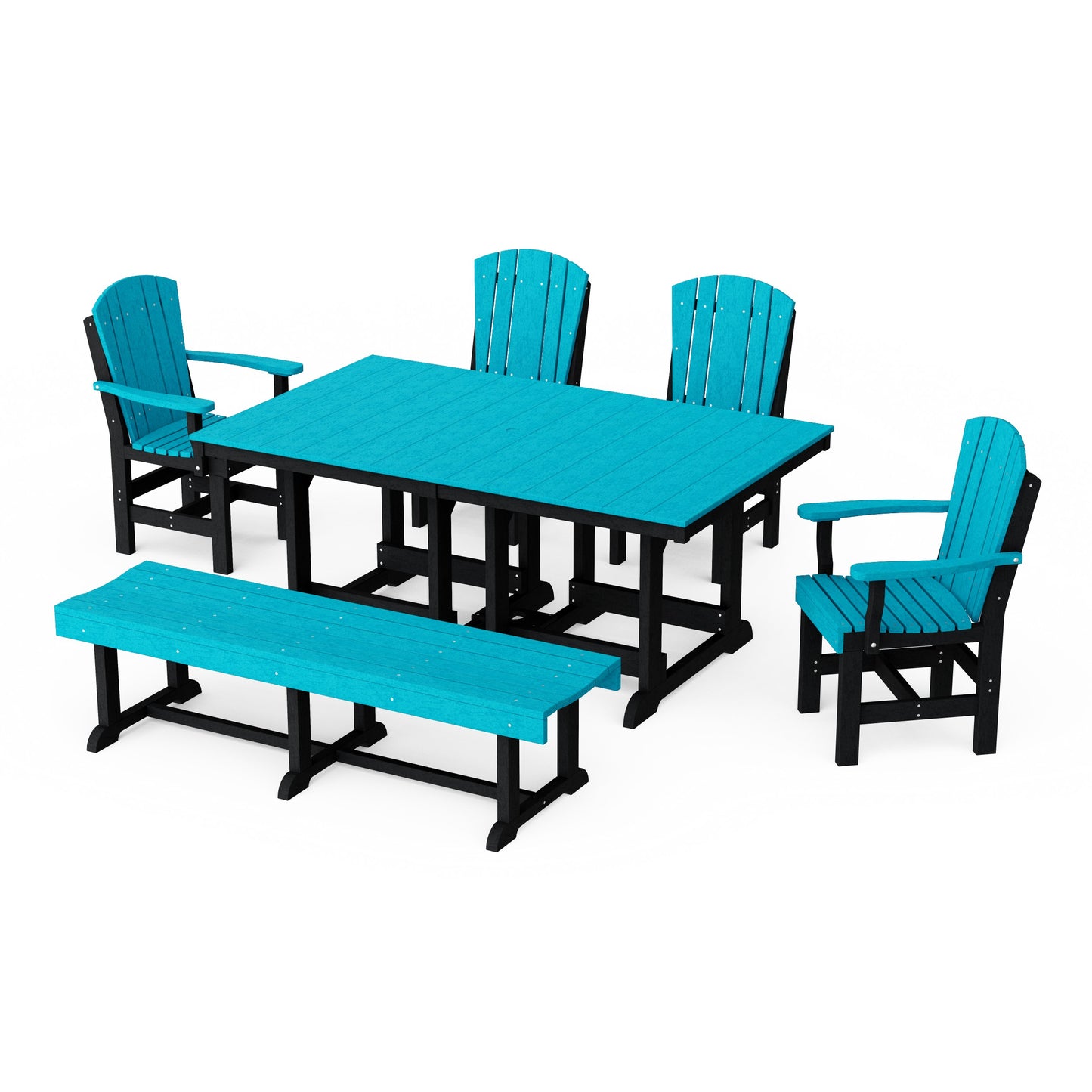 Heritage 6-Piece Rectangular Dining Set with Bench