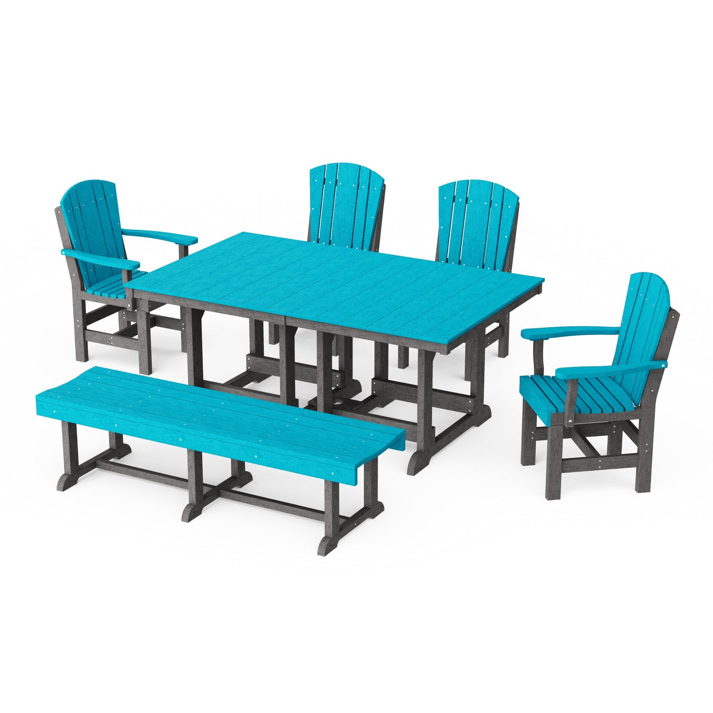 Heritage 6-Piece Rectangular Dining Set with Bench