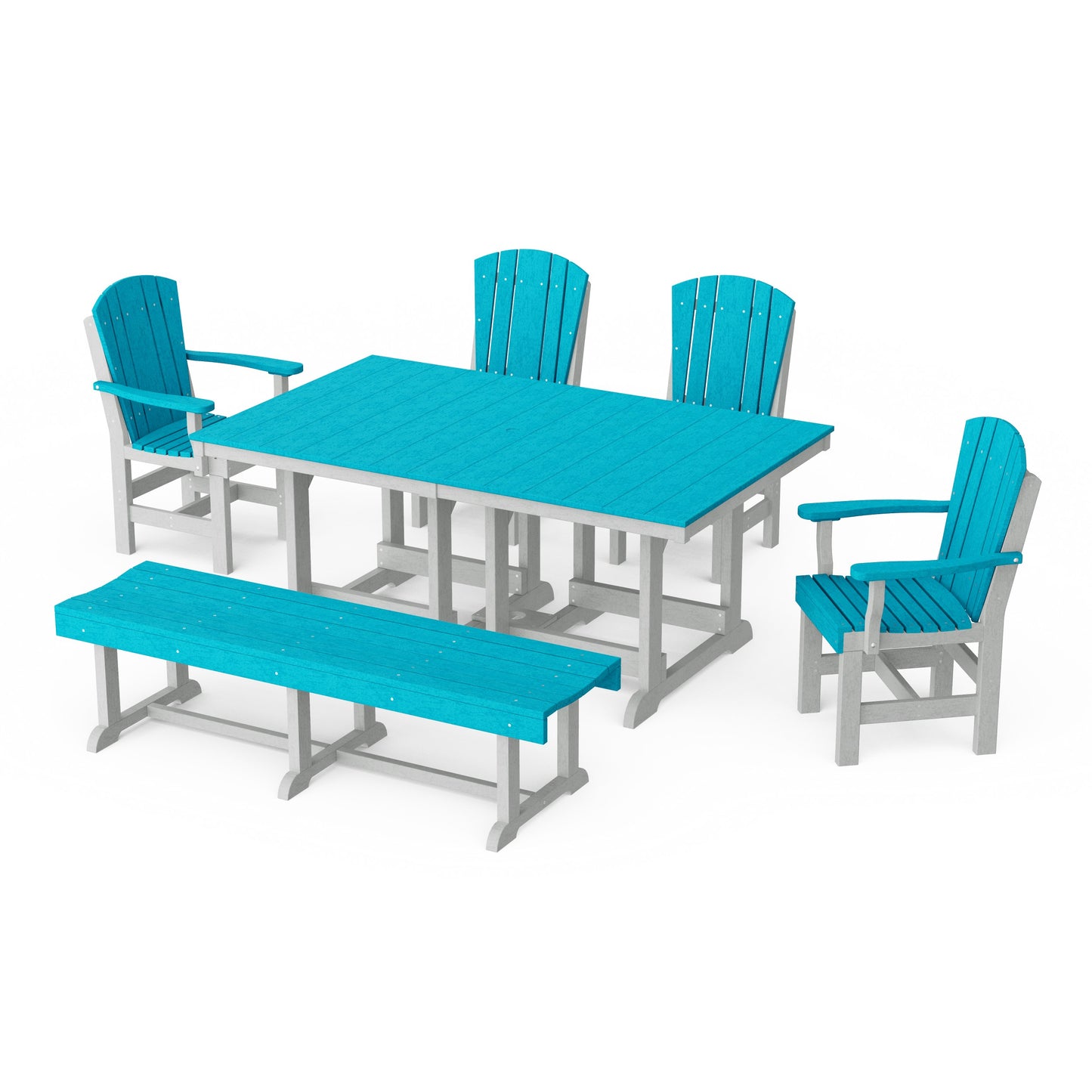 Heritage 6-Piece Rectangular Dining Set with Bench