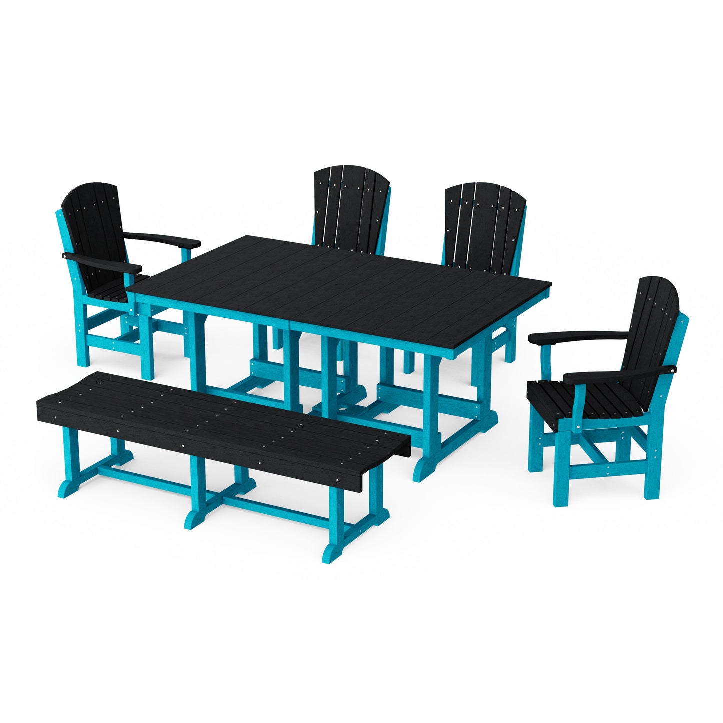 Heritage 6-Piece Rectangular Dining Set with Bench