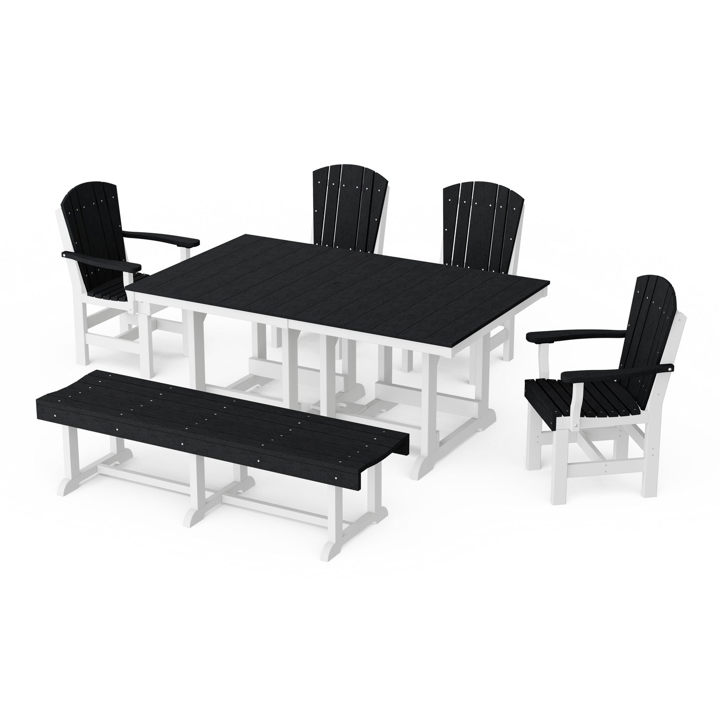 Heritage 6-Piece Rectangular Dining Set with Bench