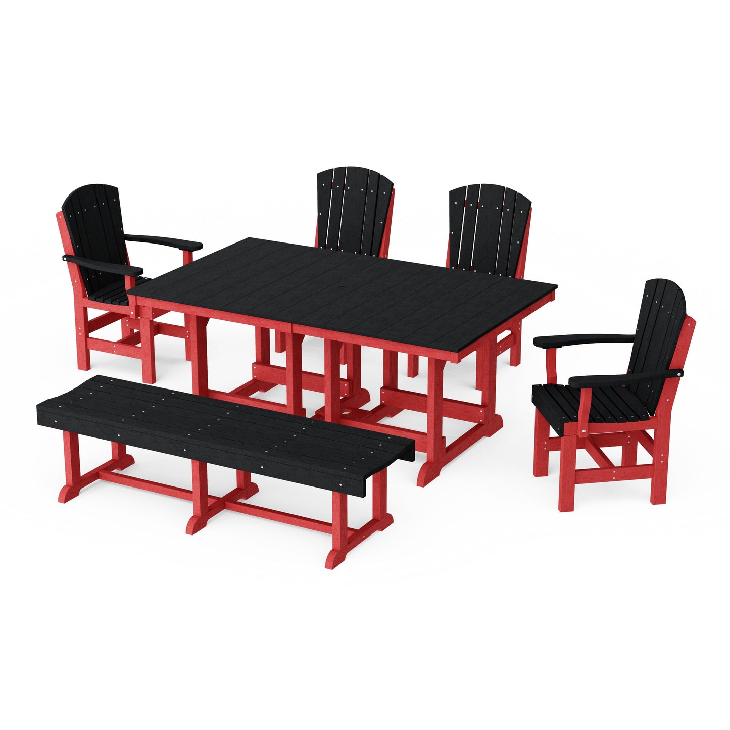 Heritage 6-Piece Rectangular Dining Set with Bench