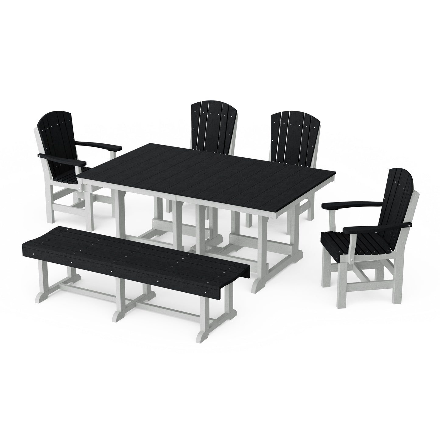 Heritage 6-Piece Rectangular Dining Set with Bench