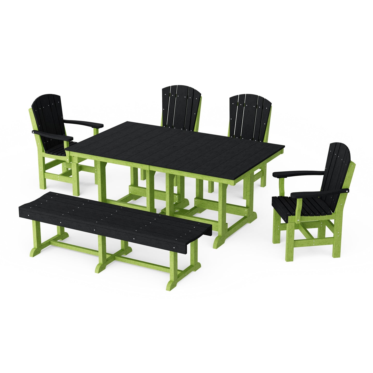 Heritage 6-Piece Rectangular Dining Set with Bench