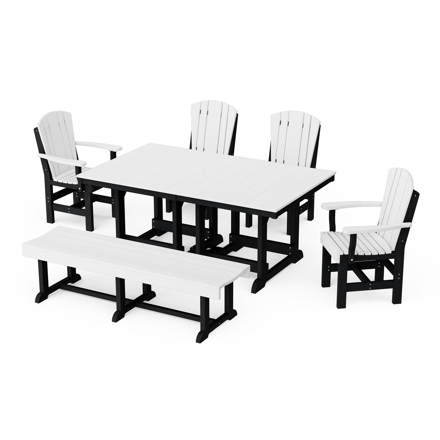 Heritage 6-Piece Rectangular Dining Set with Bench