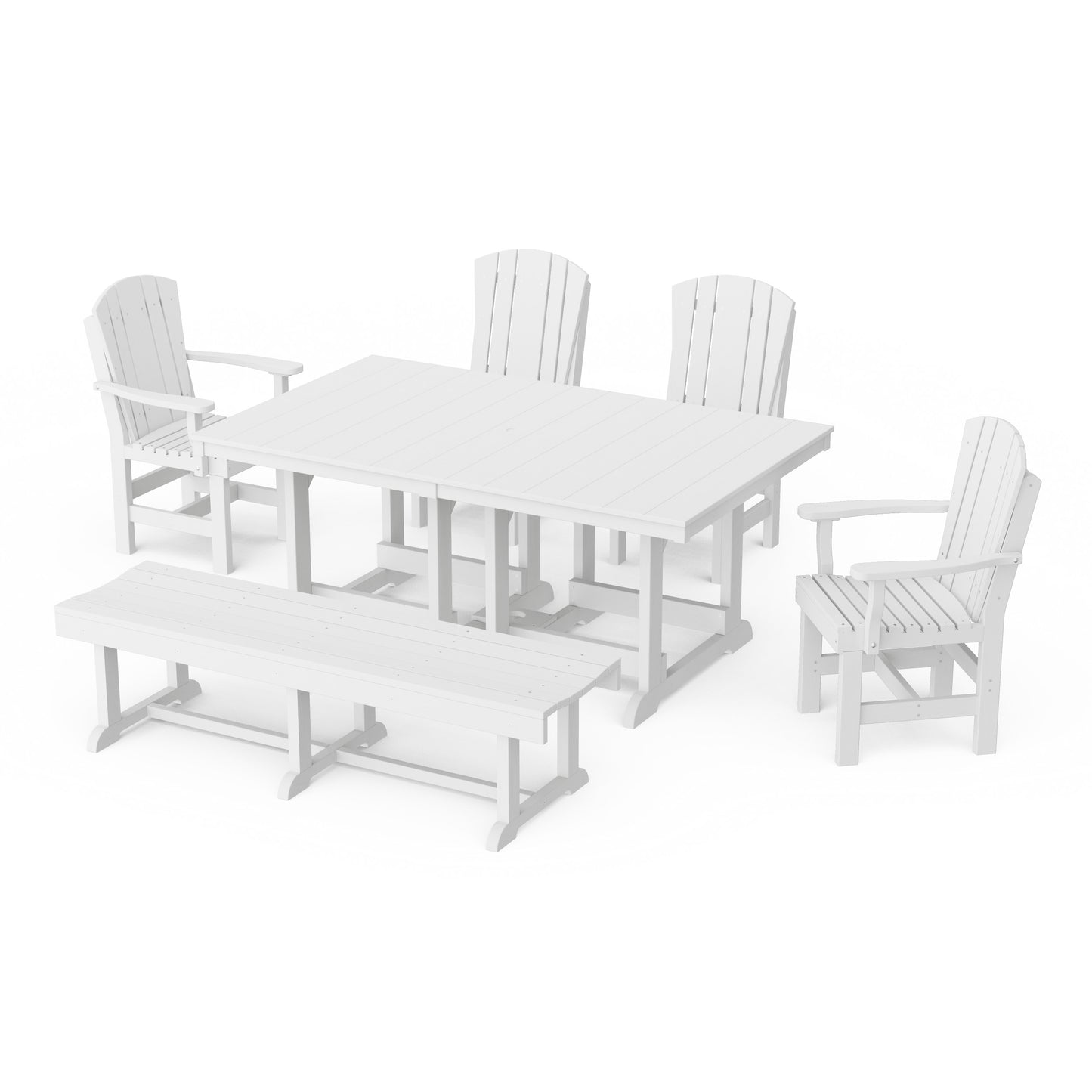 Heritage 6-Piece Rectangular Dining Set with Bench