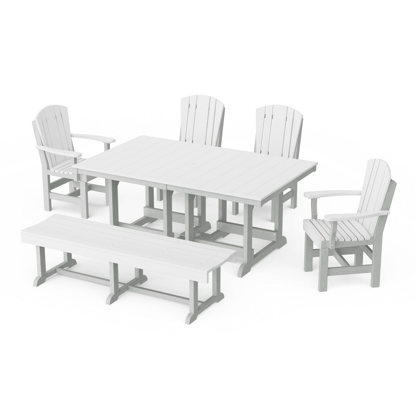 Heritage 6-Piece Rectangular Dining Set with Bench